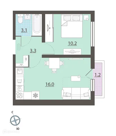 Фото квартиры в ЖК Зеленый остров