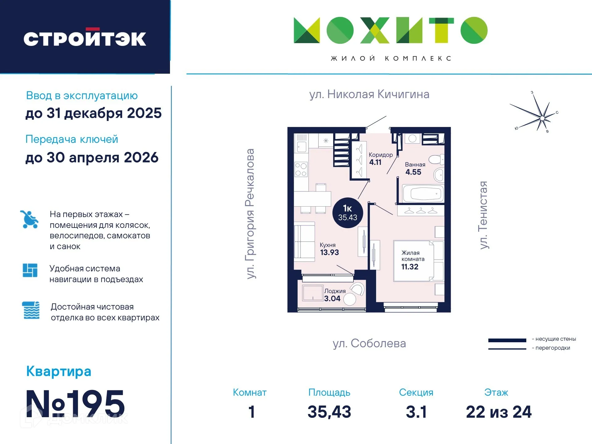 Фото квартиры в ЖК "Мохито"