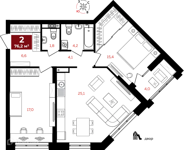 Фото квартиры в ЖК "Квартал Федерация"