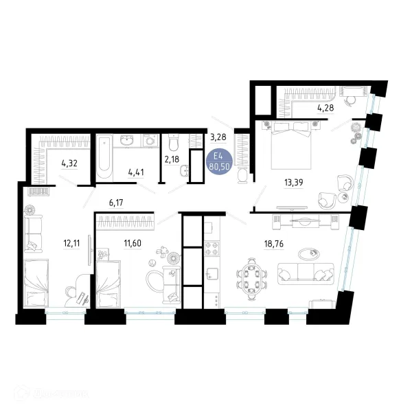 Квартира в ЖК РОЩА