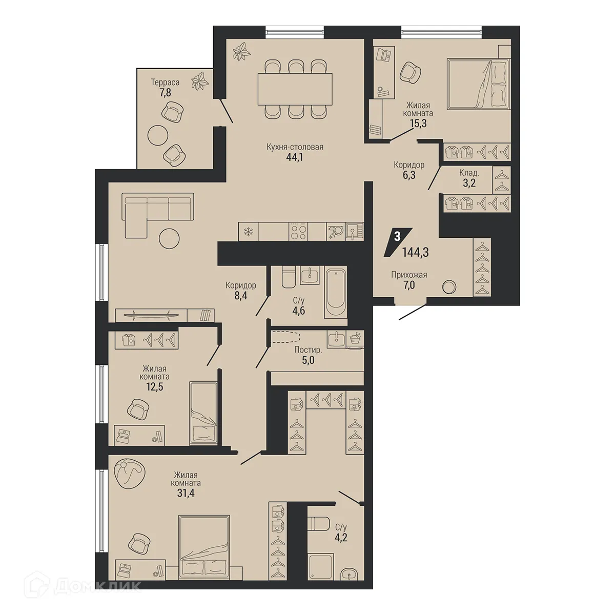 Фото квартиры в ЖК Настоящий