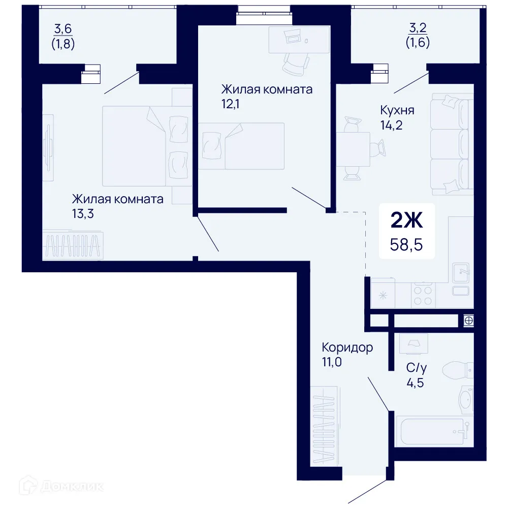 Фото квартиры в ЖК Галактика