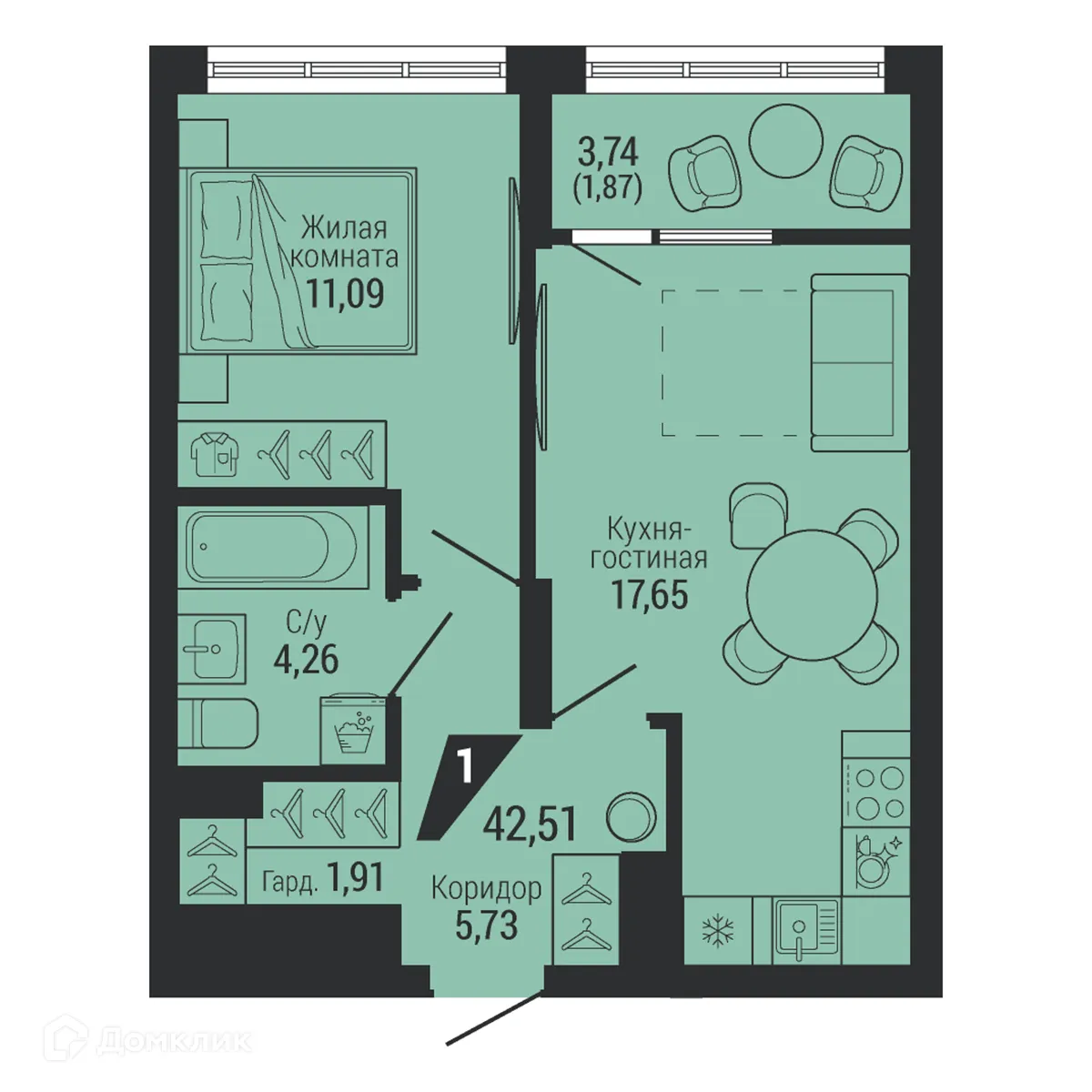 Фото квартиры в ЖК ТЕМП