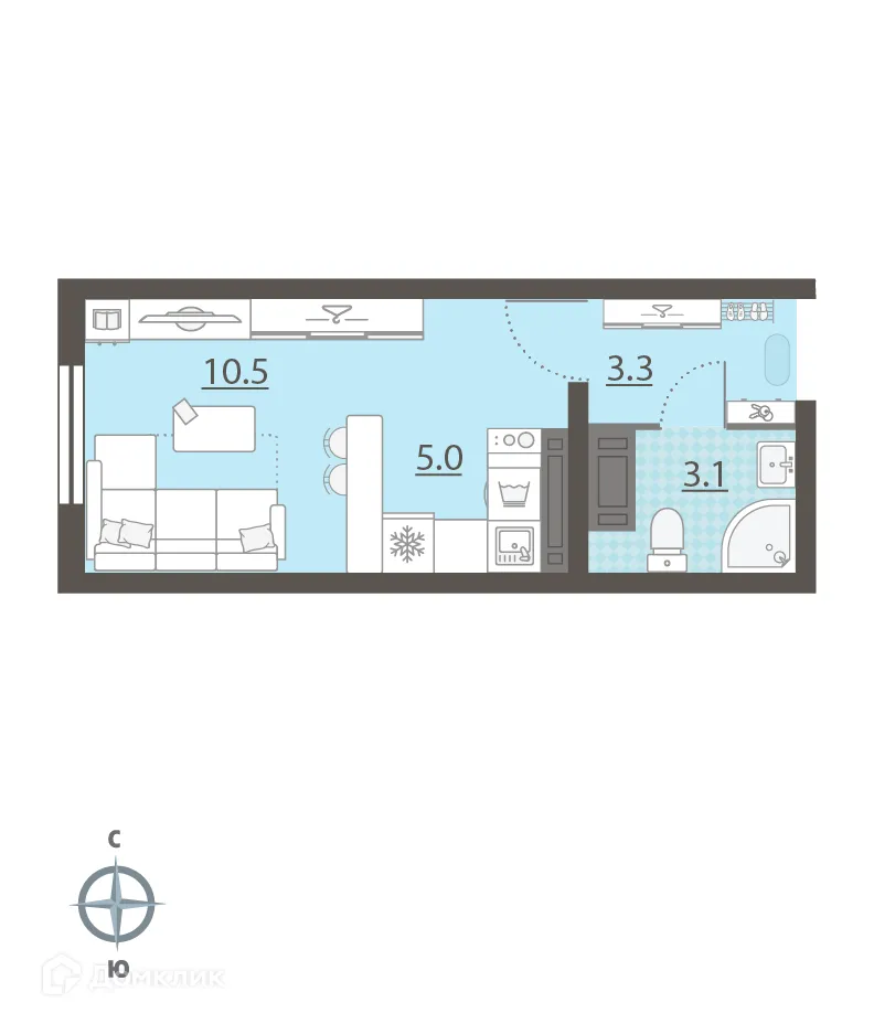 Фото квартиры в ЖК Хрустальные ключи