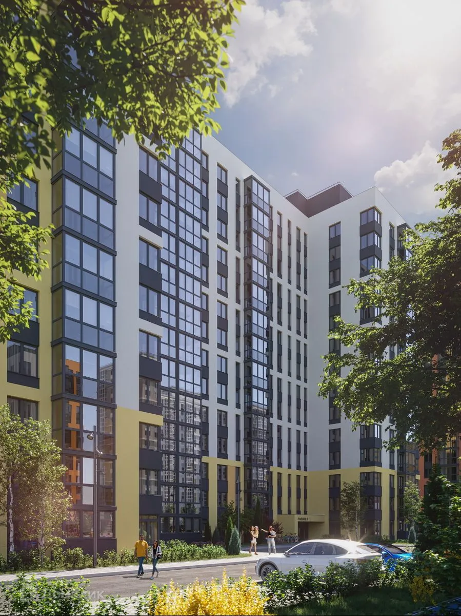 Планировка 2-комнатной квартиры 56.67 м² в ЖК Правый берег, г. Дядьково — фото 5