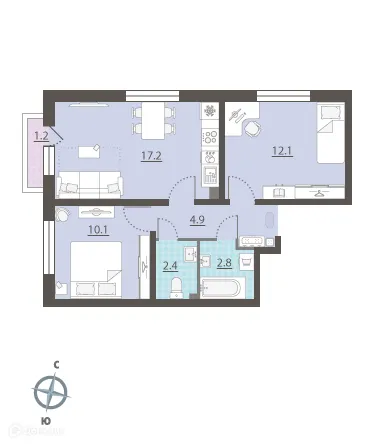 Фото квартиры в ЖК Зеленый остров