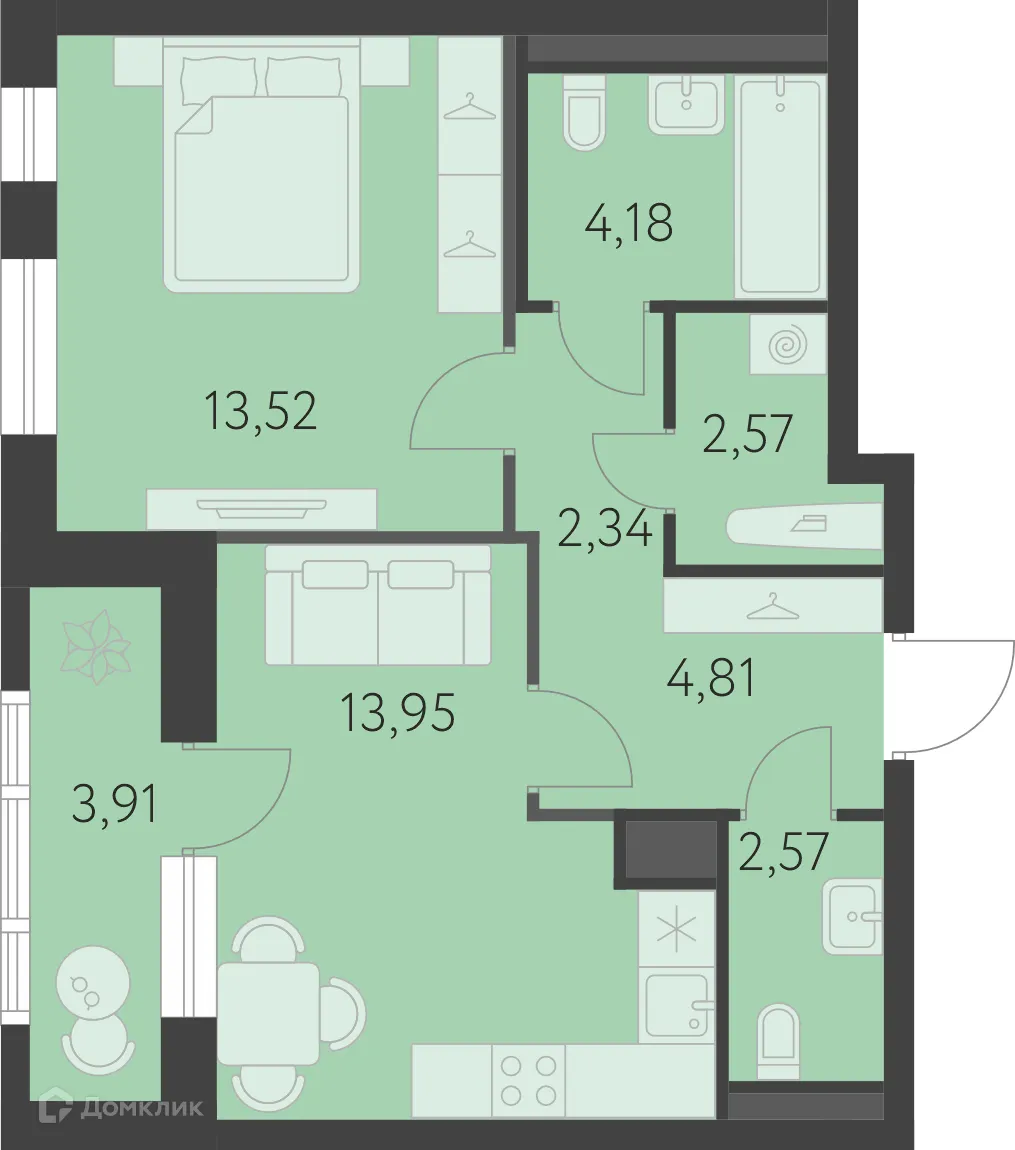 Фото квартиры в ЖК Новая Олимпика
