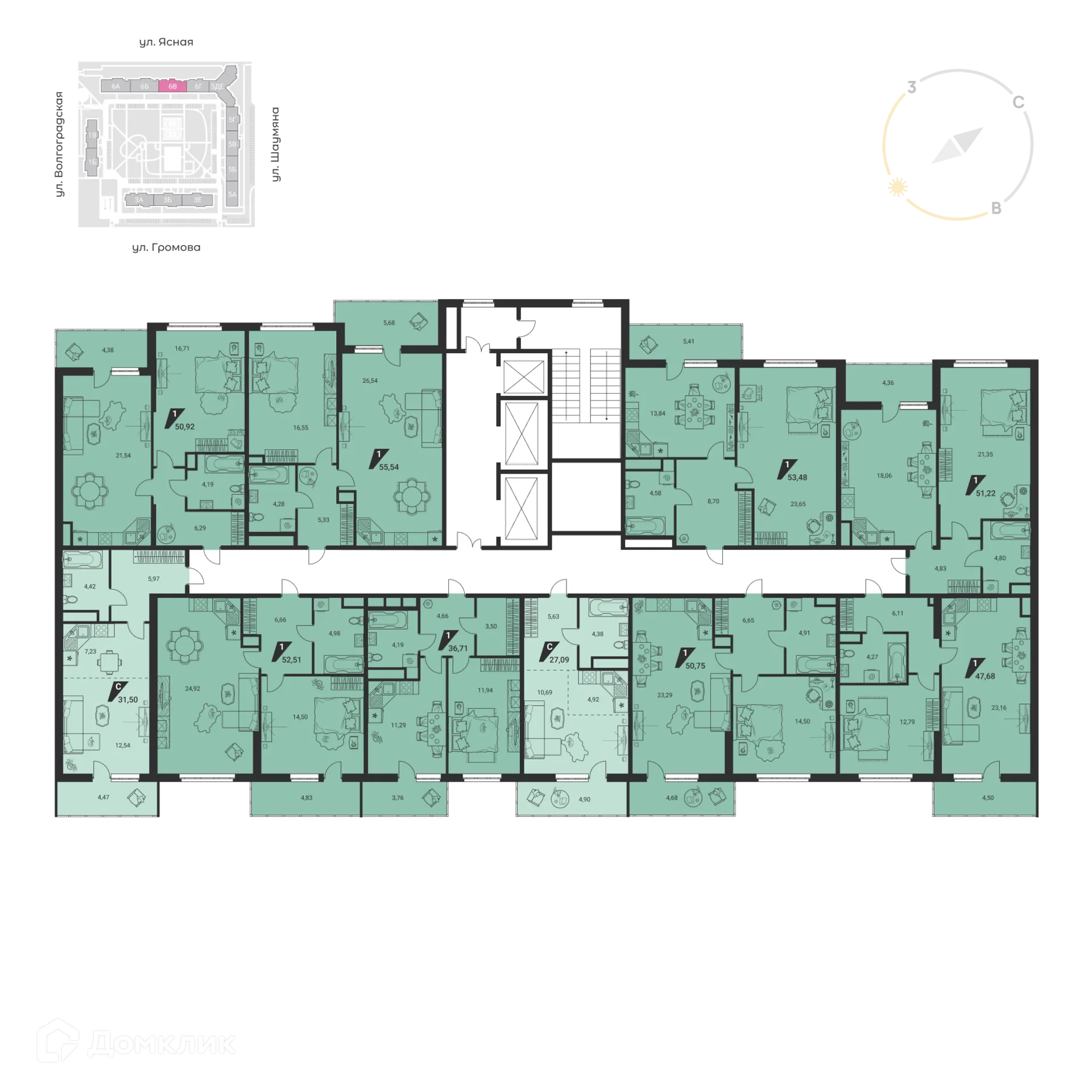 Фото квартиры в ЖК Дом на Ясной