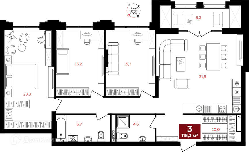 Фото квартиры в ЖК "Квартал Федерация"
