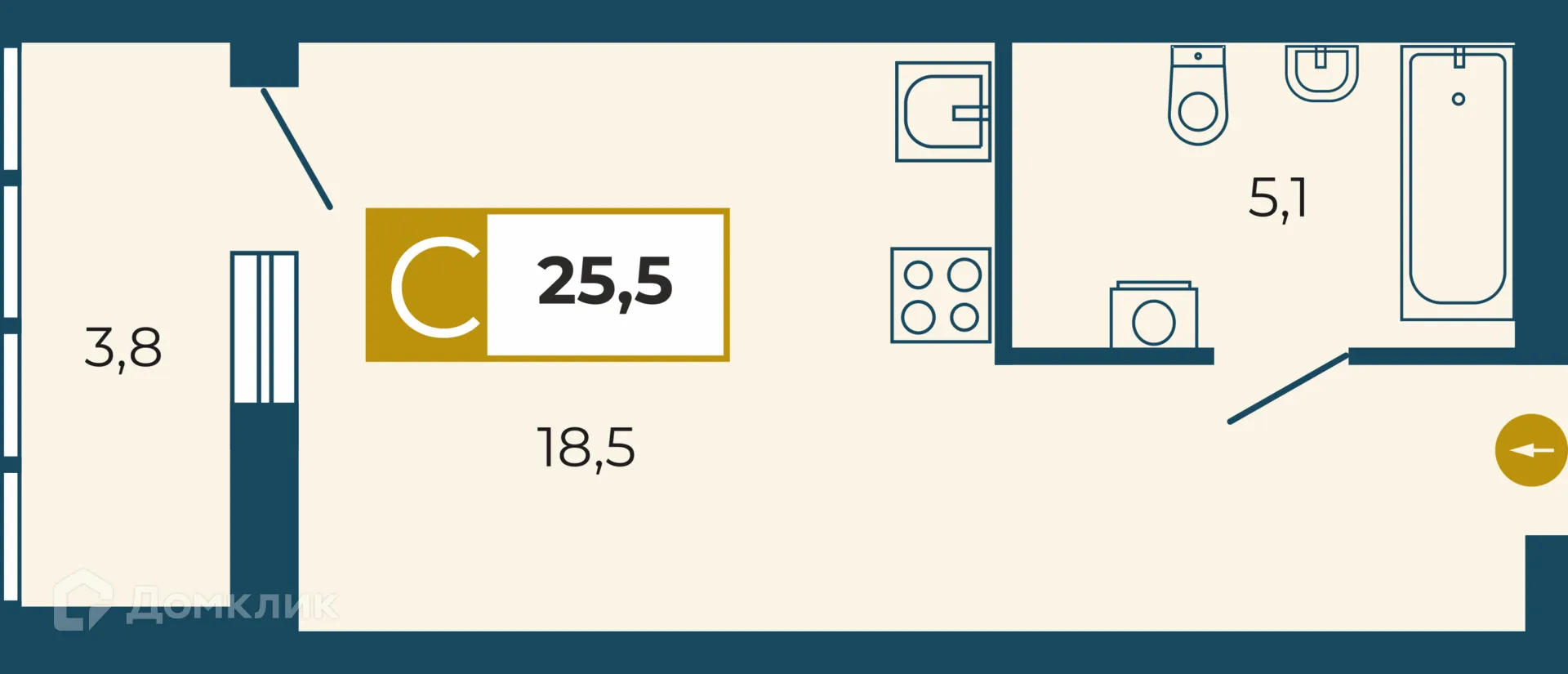 Фото квартиры в ЖК Тактика
