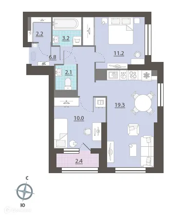 Фото квартиры в ЖК Азина 16