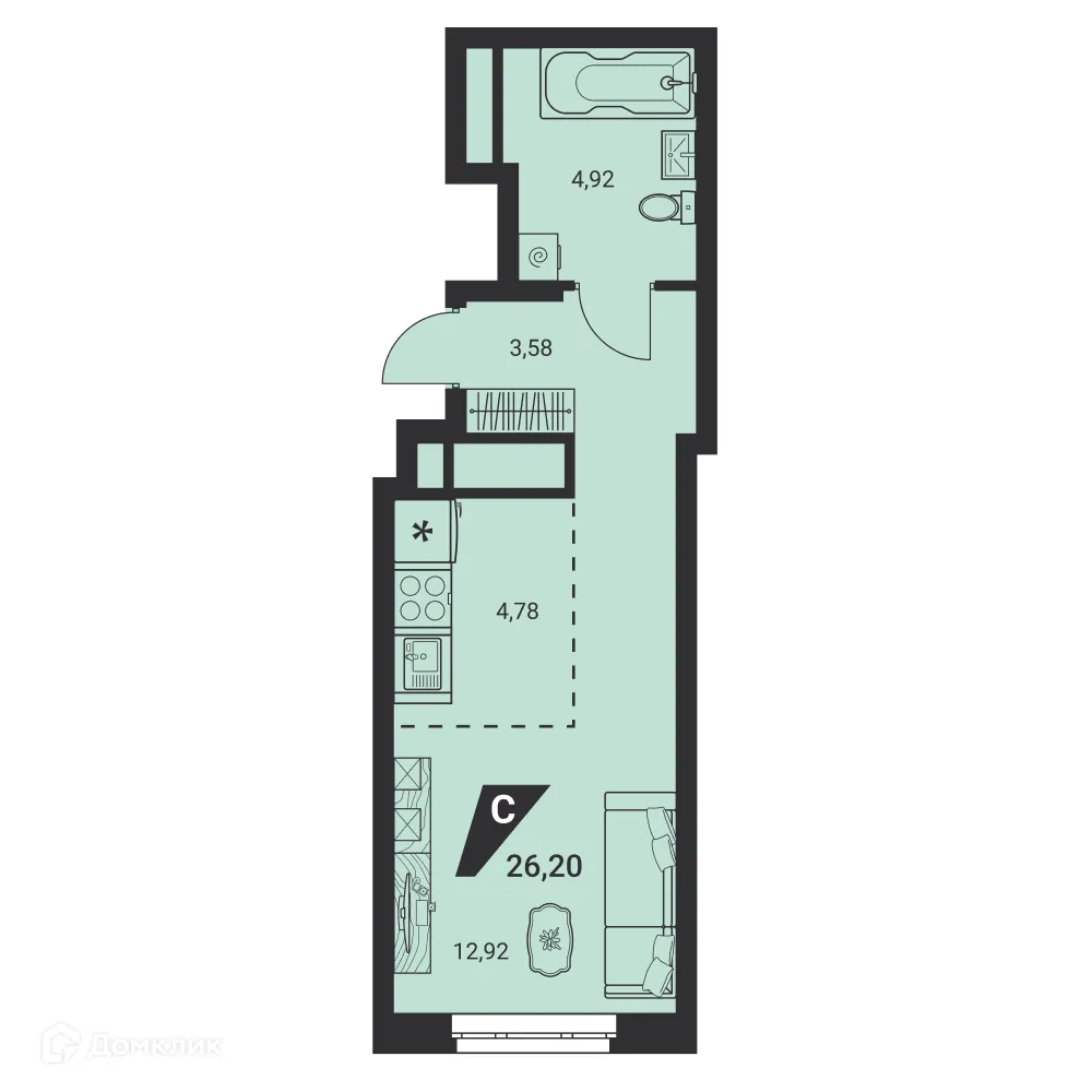 Фото квартиры в ЖК Дом на Шефской
