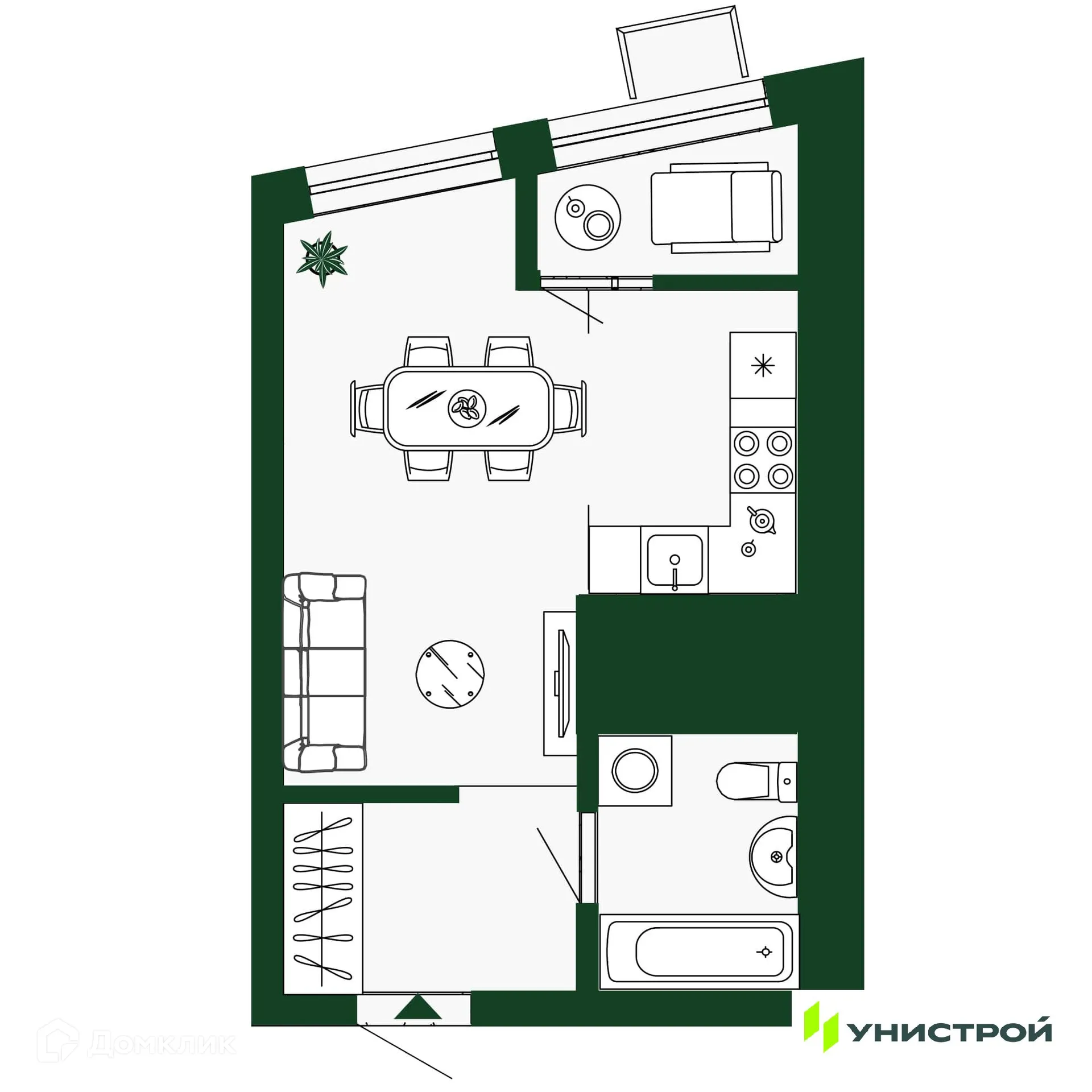 Фото квартиры в ЖК Парковый квартал 2.0