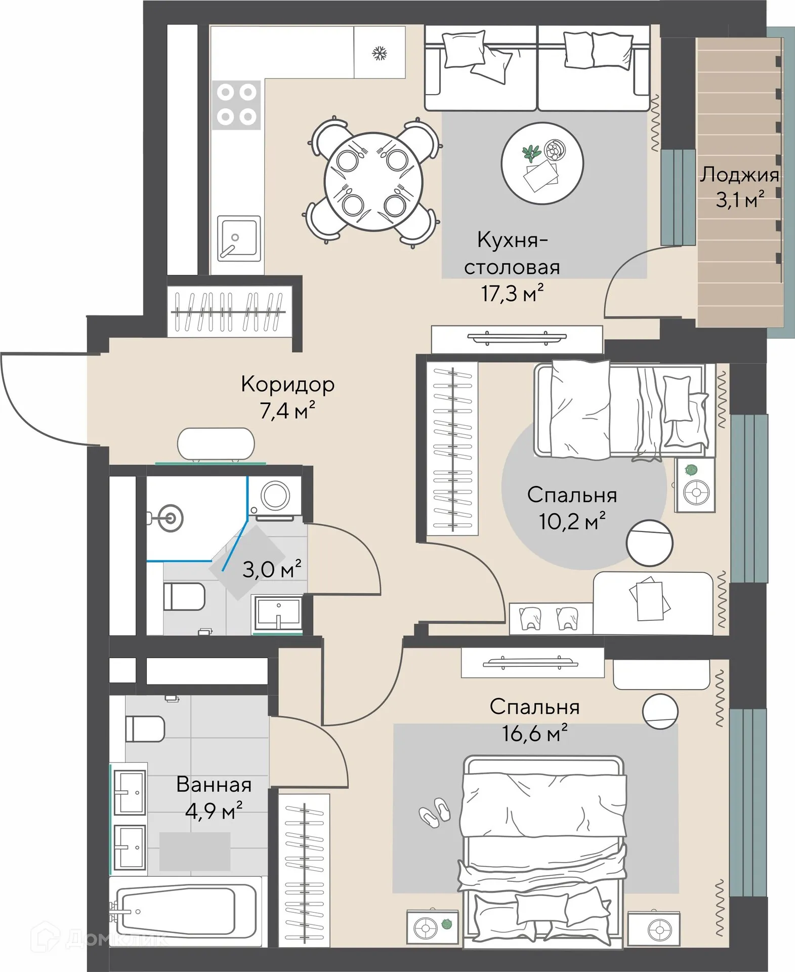 Фото квартиры в ЖК "Изумрудный бор"