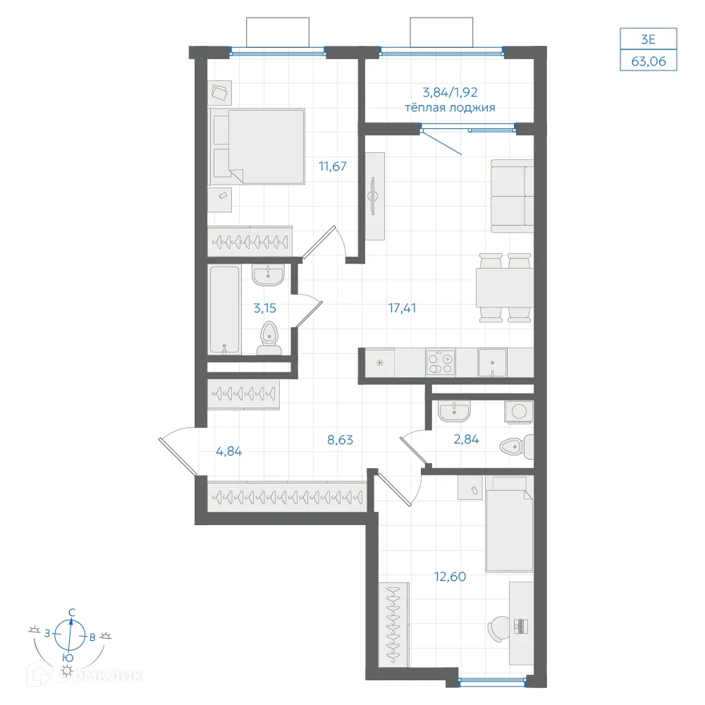 Фото квартиры в ЖК Центральный Парк