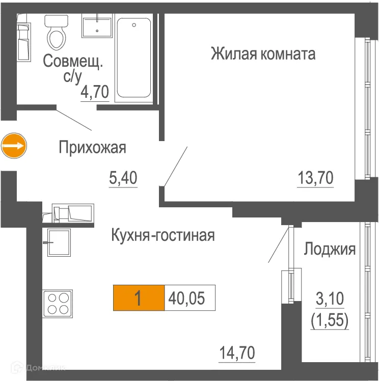 Фото квартиры в ЖК Башня Времени