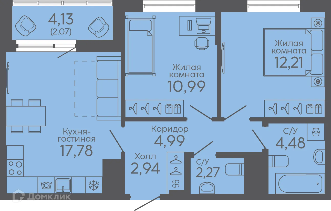 Фото квартиры в ЖК Новокольцовский