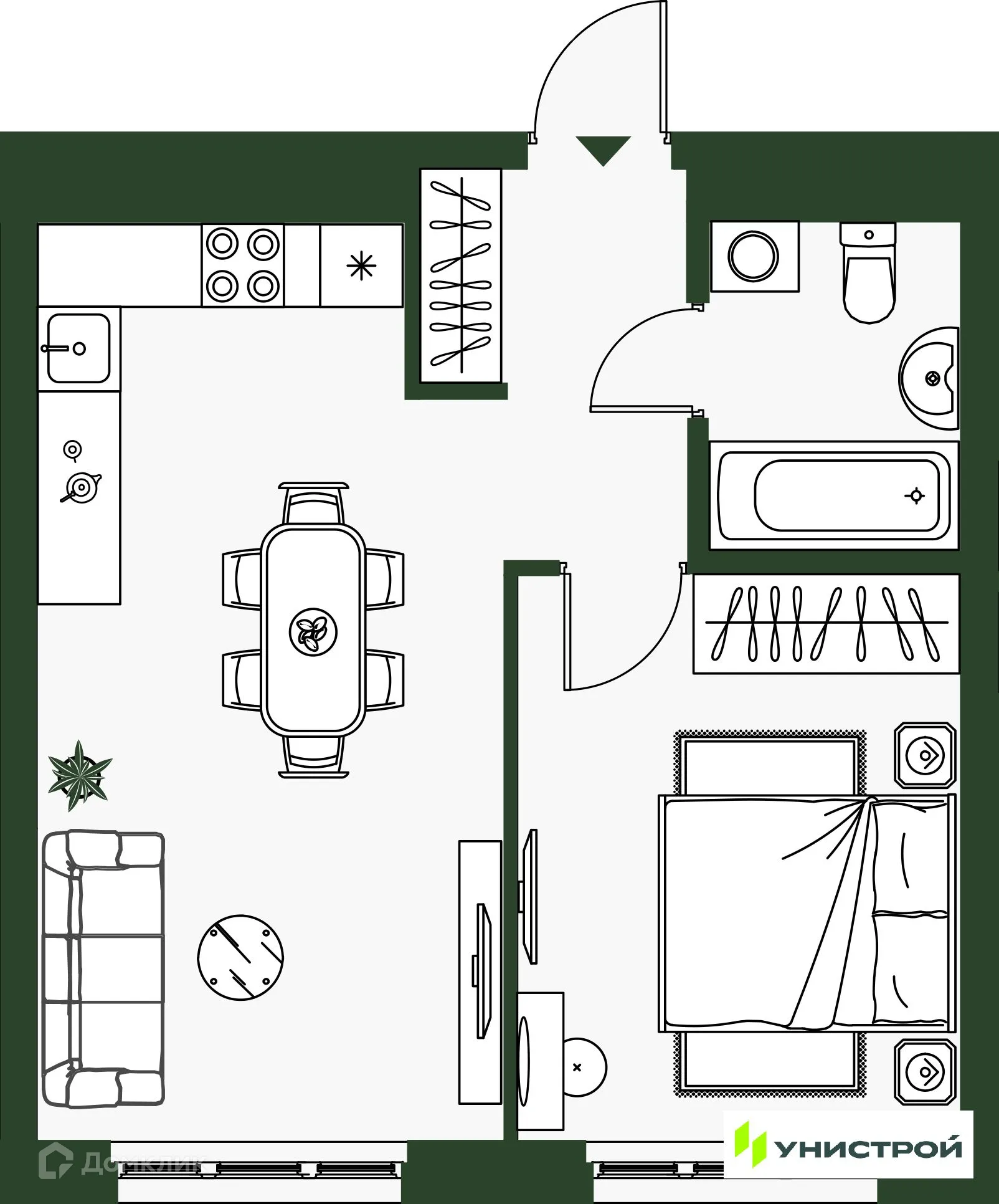 Фото квартиры в ЖК Парковый квартал 2.0