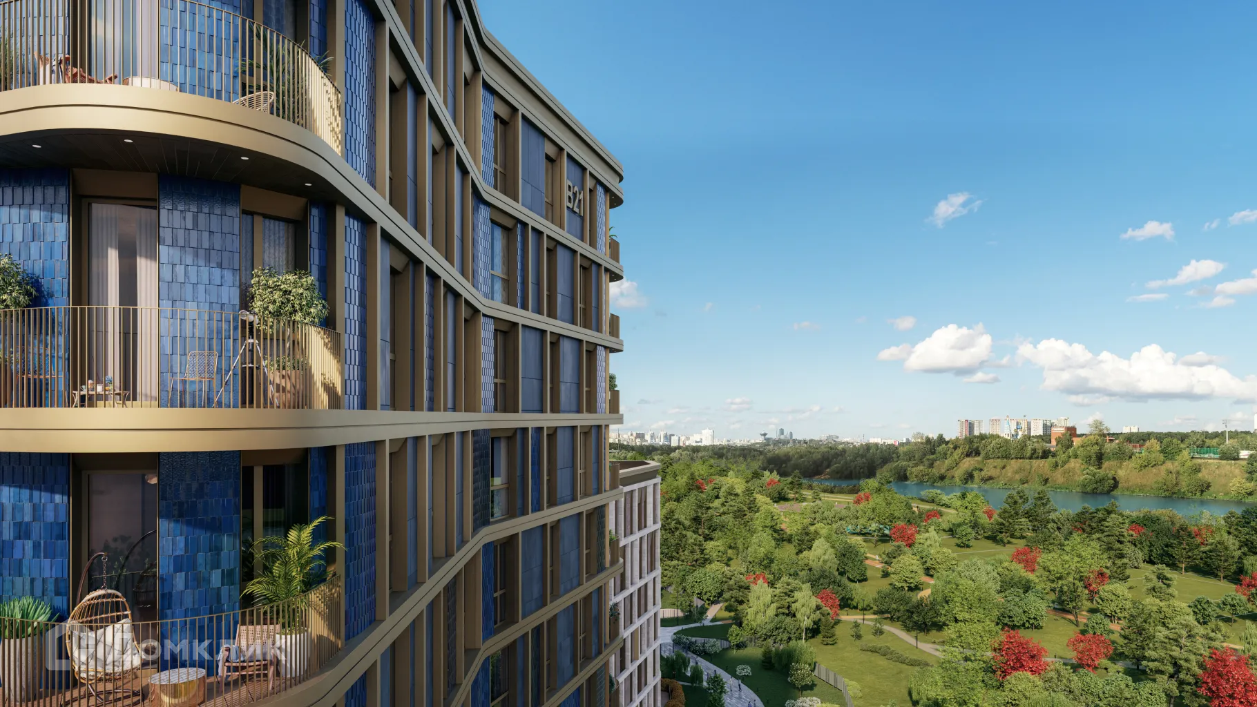 Планировка 1-комнатной квартиры 56.3 м² в СберСити - квартал В21, г. Москва — фото 3