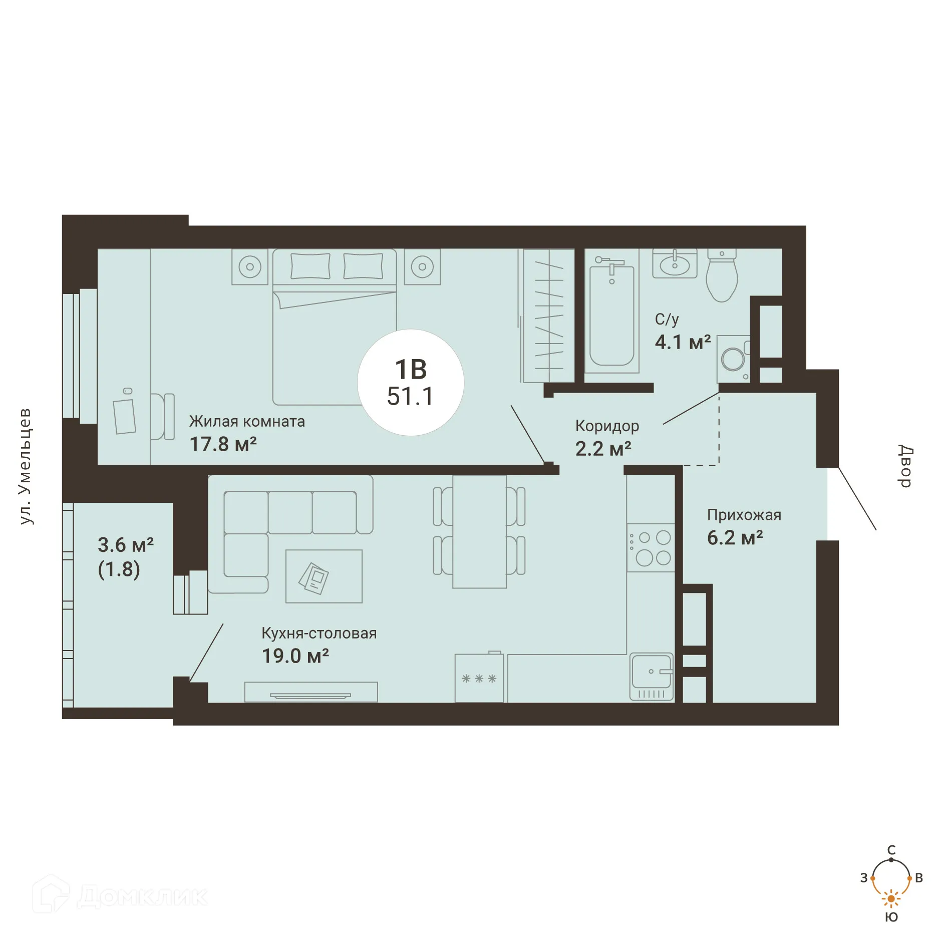 Фото квартиры в ЖК Южный сад