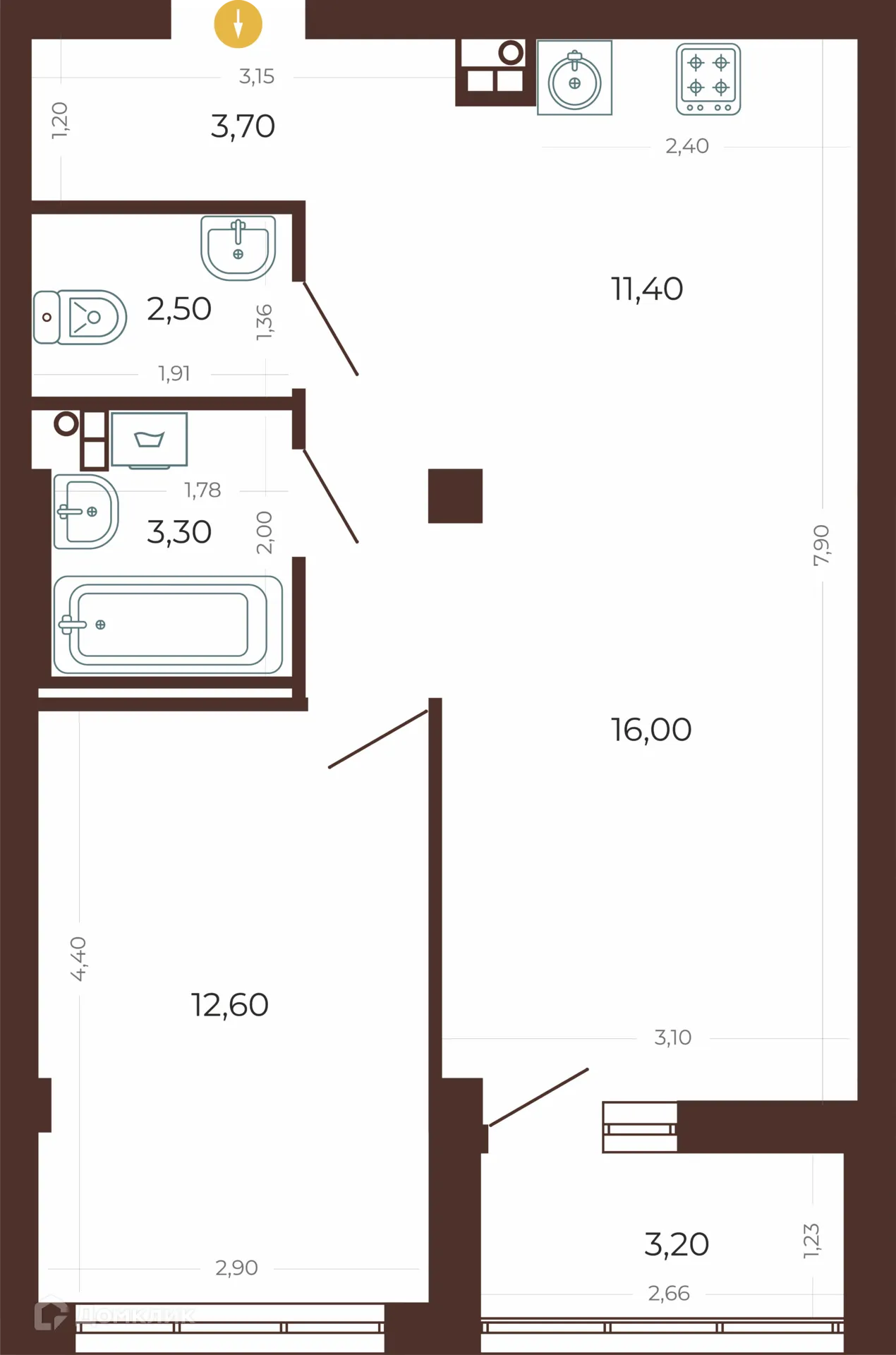 Фото квартиры в ЖК Клубный дом "Традиция"