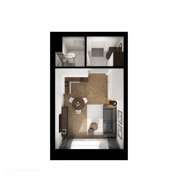 Планировка Студия в ЖК Полар