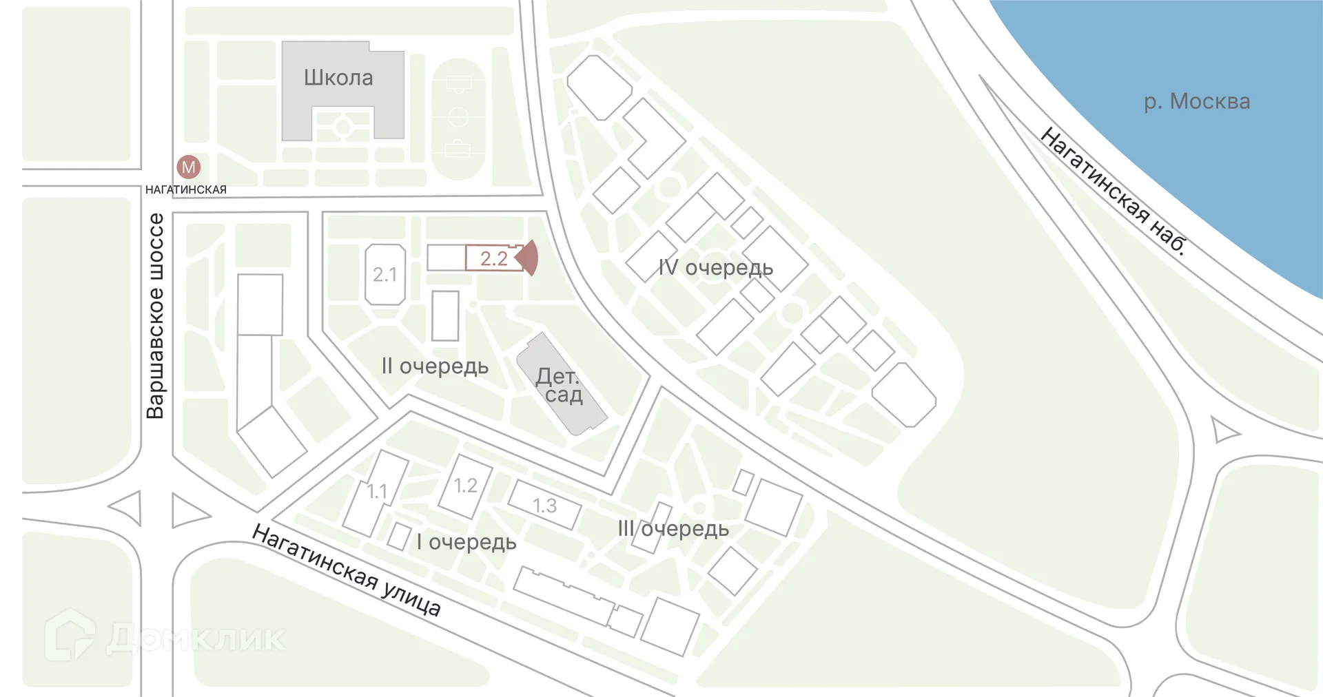 Планировка 3-комнатной квартиры 93.9 м² в ЖК «1-й Нагатинский», г. Москва — фото 2