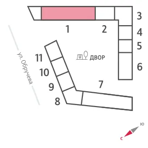 Планировка 2-комнатной квартиры 79 м² в ЖК Обручева 30, г. Москва — фото 3