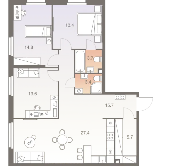 Квартира в ЖК Twelve  (Твелв )