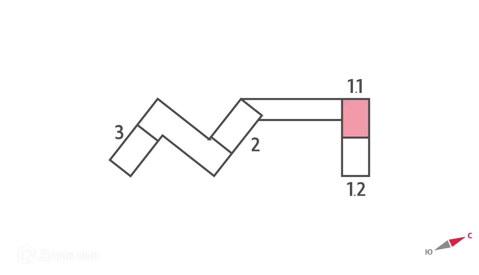Планировка 2-комнатной квартиры 59.8 м² в ЖК "Зиларт", г. Москва — фото 4