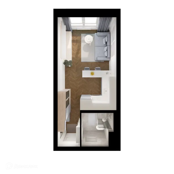 Планировка Студия в ЖК Кронштадтский 9