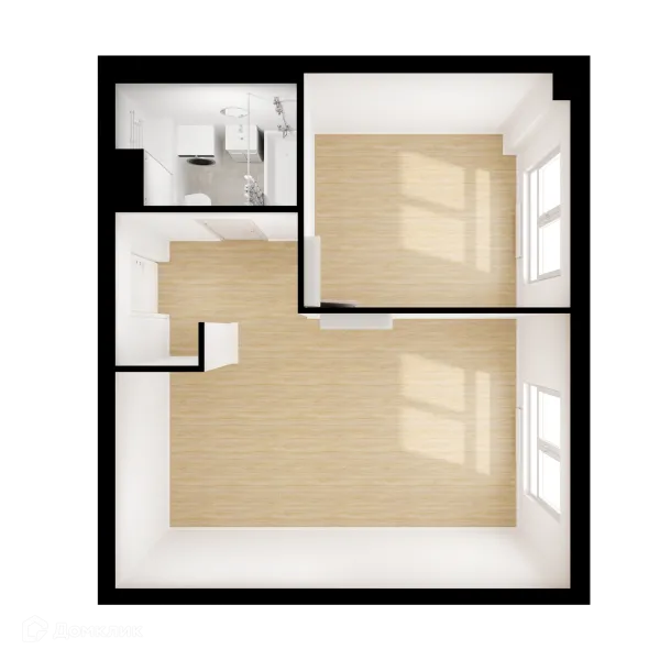 Планировка 1 комн. в ЖК Сигнальный 16