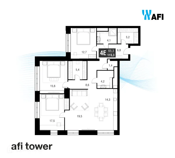Квартира в ЖК "Afi Tower (Афи Тауэр)"