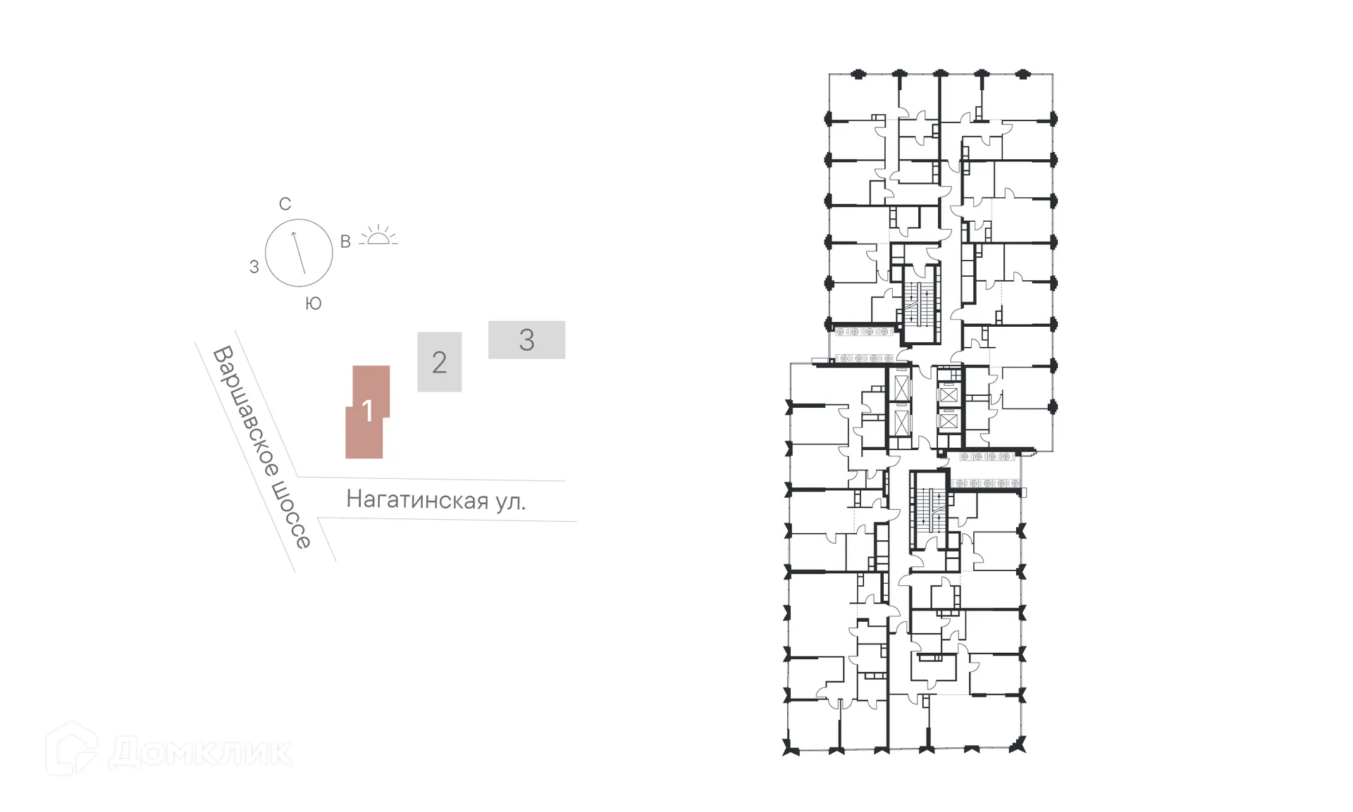 Планировка 1-комнатной квартиры 46.74 м² в ЖК «1-й Нагатинский», г. Москва — фото 3