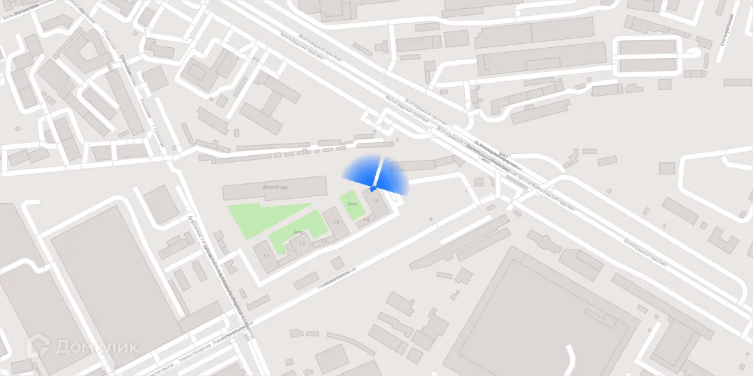 Планировка 2-комнатной квартиры 49.1 м² в ЖК Первый Дубровский, г. Москва — фото 3