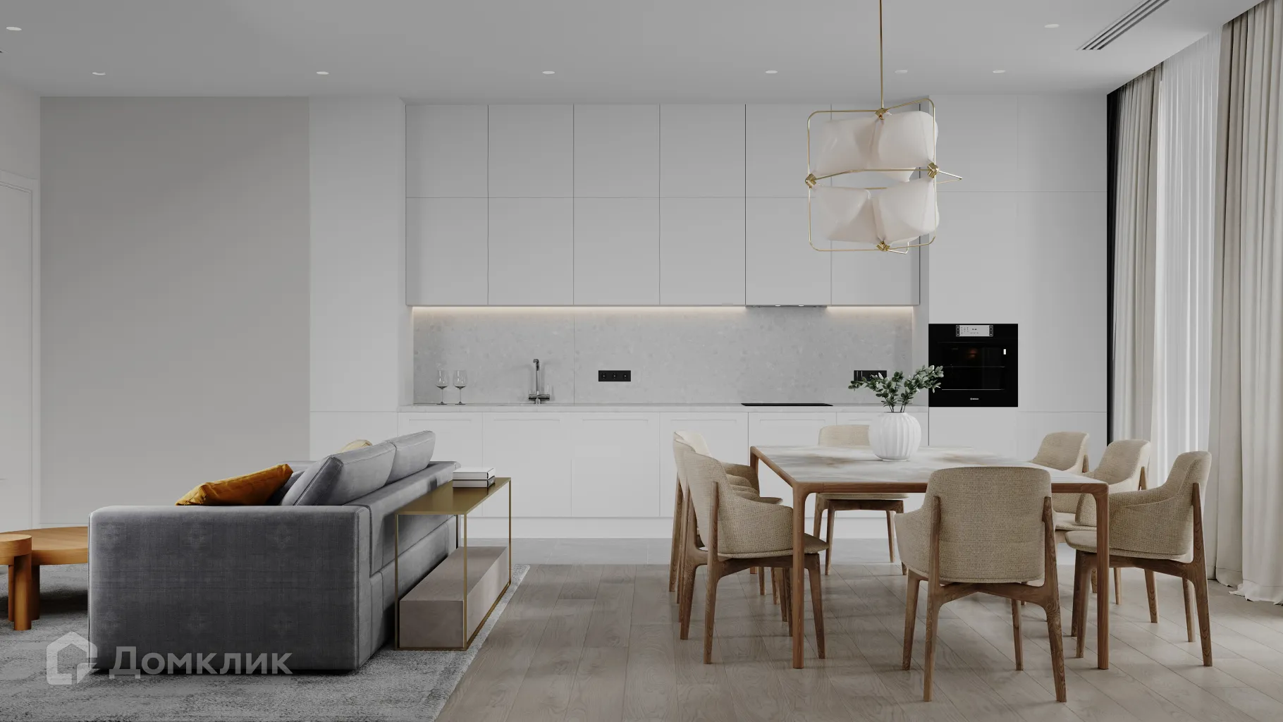 Планировка 3-комнатной квартиры 119.51 м² в СберСити - квартал В21, г. Москва — фото 6