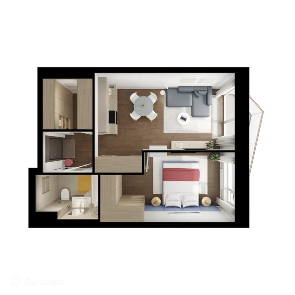 Планировка 1 комн. в «Строгино 360»