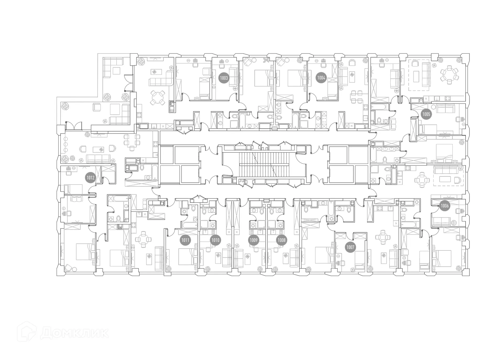 Планировка 2-комнатной квартиры 51.7 м² в ЖК "VERY (Вери)", г. Москва — фото 3