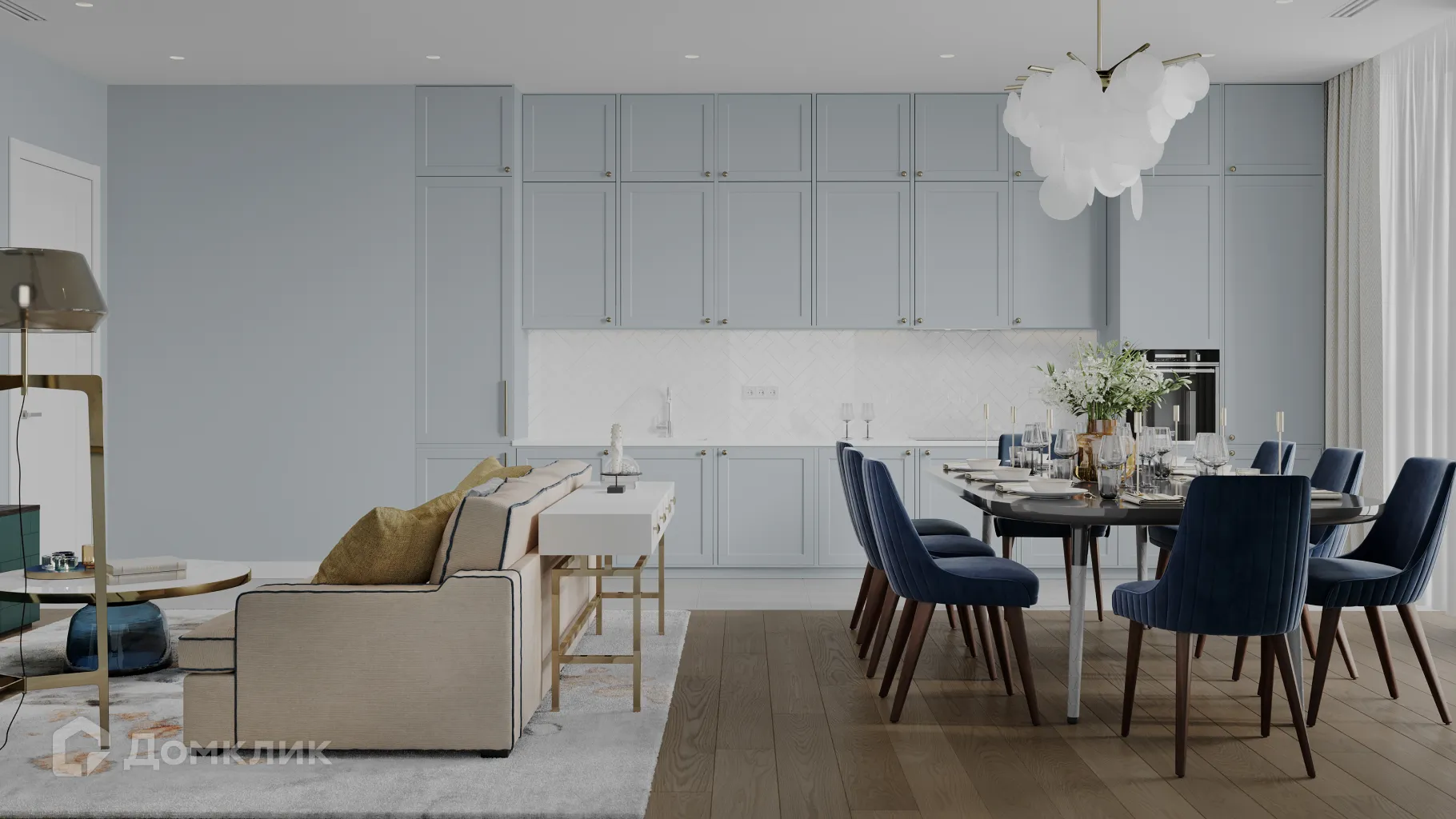 Планировка 2-комнатной квартиры 83.32 м² в СберСити - квартал В20, г. Москва — фото 9