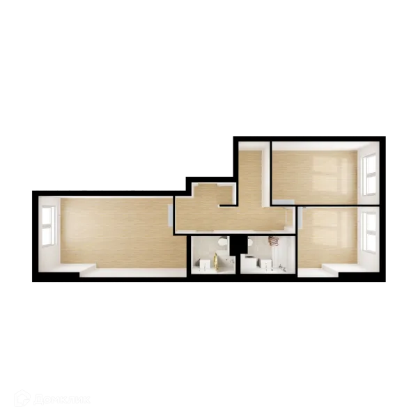 Планировка 2 комн. в ЖК Сигнальный 16