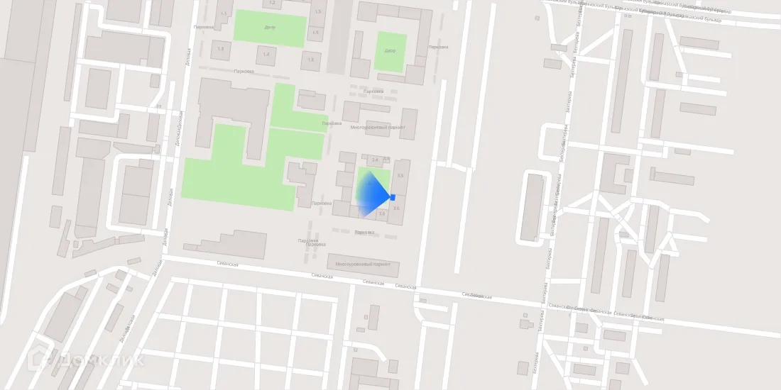 Планировка 2-комнатной квартиры 61.6 м² в ЖК Кавказский бульвар 51, г. Москва — фото 4