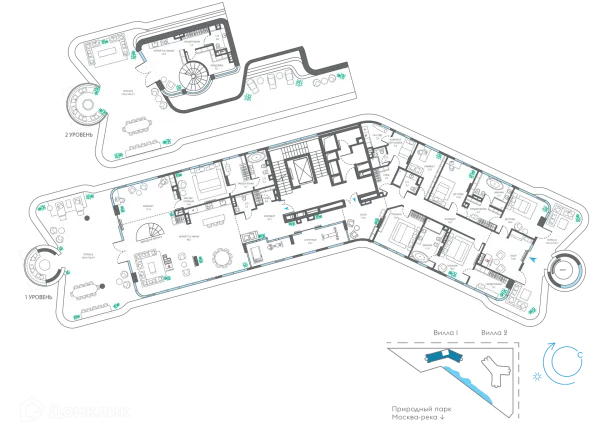 Планировка 6 комн. в ЖК "Остров"