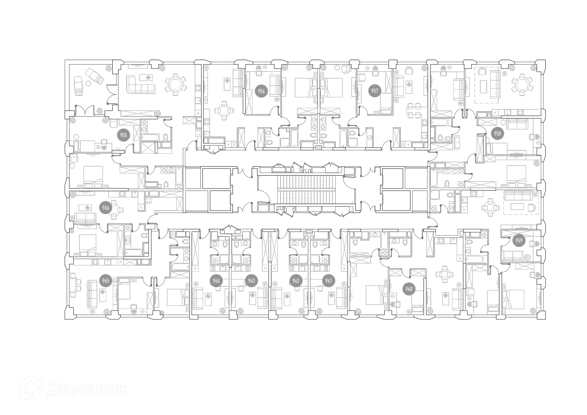 Планировка 3-комнатной квартиры 114.3 м² в ЖК "VERY (Вери)", г. Москва — фото 3