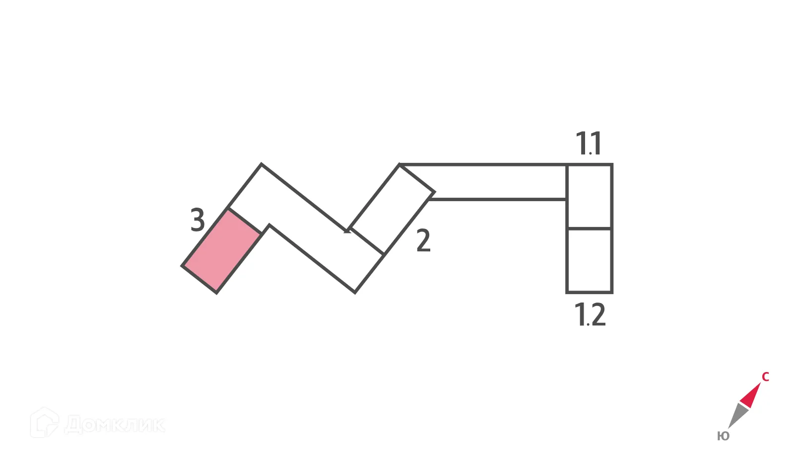 Планировка 1-комнатной квартиры 34.7 м² в ЖК "Зиларт", г. Москва — фото 3