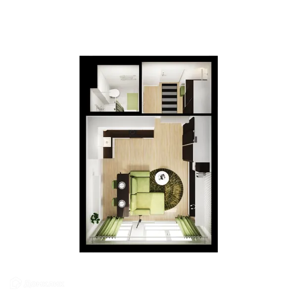 Планировка Студия в ЖК Первый Дубровский