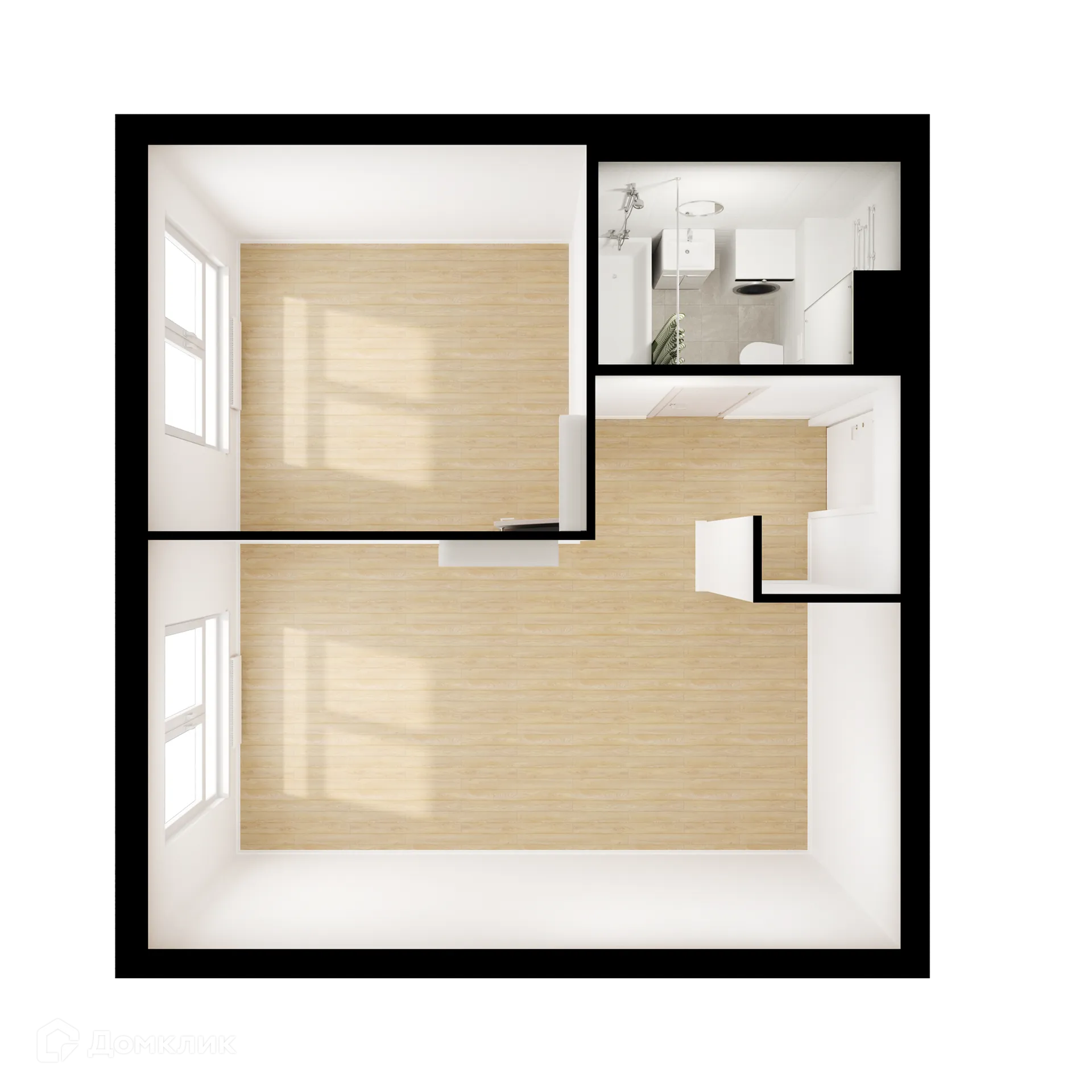 Планировка 1-комнатной квартиры 39.7 м² в ЖК Сигнальный 16, г. Москва — фото 2