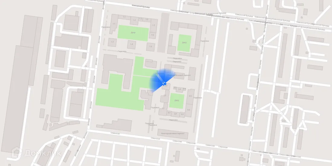 Планировка 2-комнатной квартиры 68.8 м² в ЖК Кавказский бульвар 51, г. Москва — фото 3