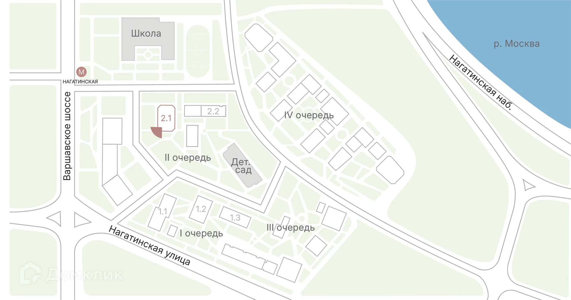 Планировка 2-комнатной квартиры 72.8 м² в ЖК «1-й Нагатинский», г. Москва — фото 2