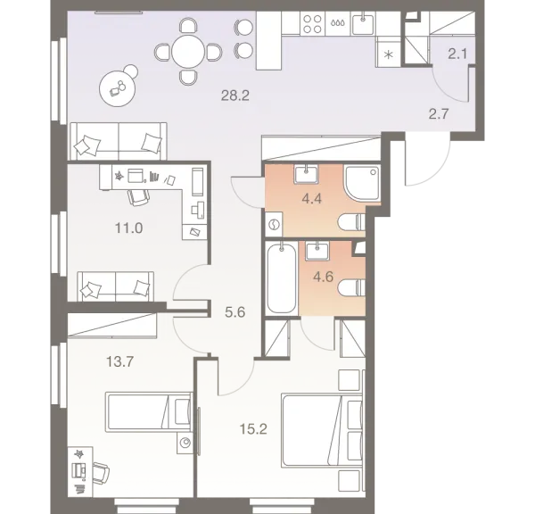 Квартира в ЖК Twelve  (Твелв )