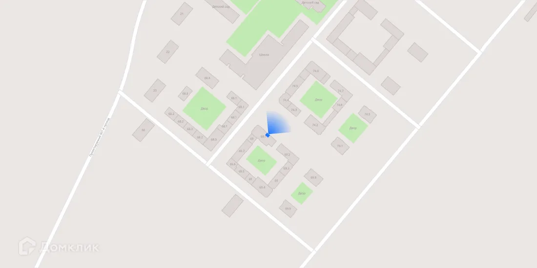 Планировка 2-комнатной квартиры 53.2 м² в ЖК Саларьево парк, г. Москва — фото 3